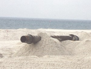 Pipe for sand onto Pensacola Beach