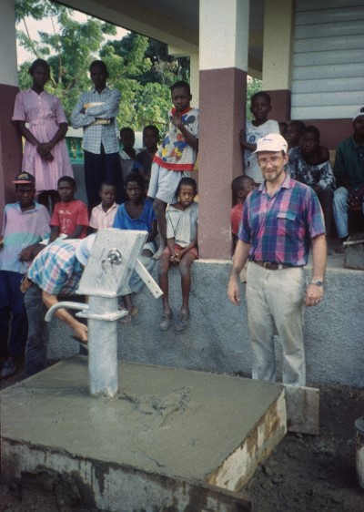 New hand pump in Haiti.