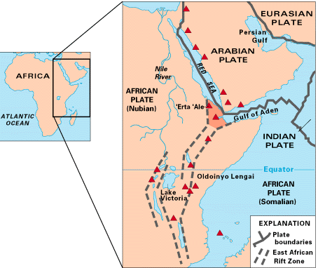 Rift Valley map from the USGS